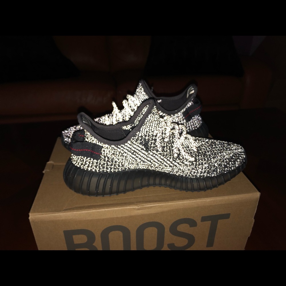 Reflective yeezy 350 black